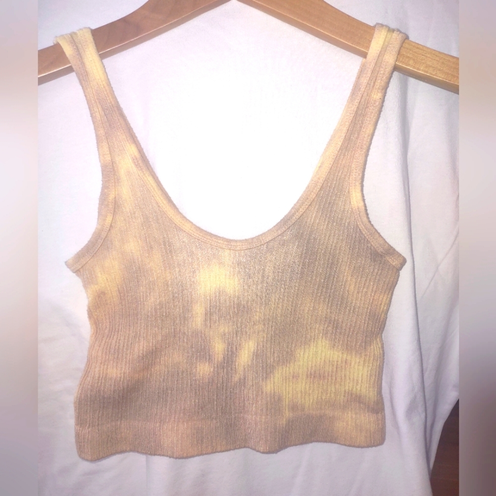 Tie Dye Stretch Crop Tank Top - Picture 4 of 7